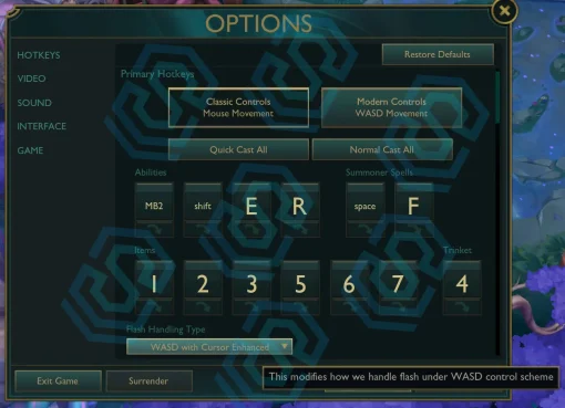WASD League of Legends