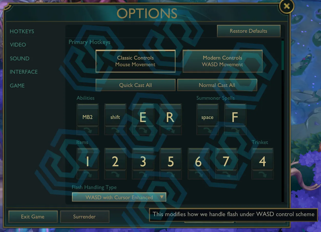 WASD League of Legends